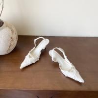 Bolsa de alta costura francesa sandalias de cabeza feminidad socialite encaje puntiagudo tacón fino con zapatillas geniales de tacón alto - details 26