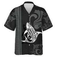 Ropa de playa hawaiana para hombre con estampados de animales interesantes, camisa con cuello de surf Aloha, vacaciones, manga corta, Hola - details 13