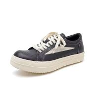 Nuevas zapatillas de deporte al por mayor para hombre, patines, zapatillas para mujer, talla grande 38-46, zapatos gruesos negros con cordones de cuero genuino, marca - details 4