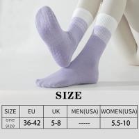 3 pares de calcetines de algodón antideslizantes transpirables de media pantorrilla para Yoga calcetines deportivos calcetines de Pilates danza Fitness entrenamiento mujeres calcetín EU36-42 - details 1