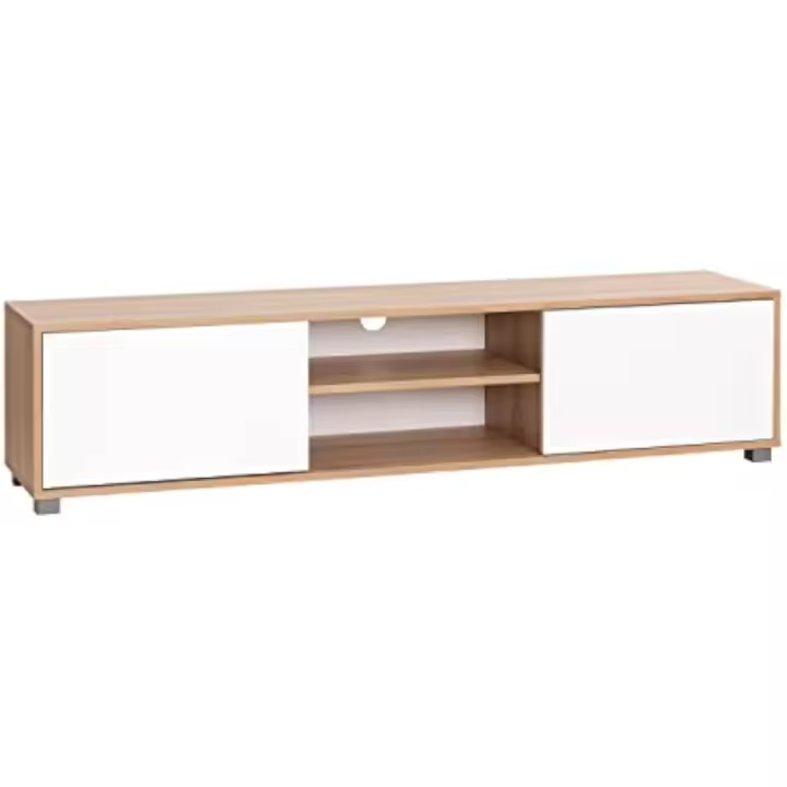 Mueble TV Salón Mesa para TV Color Roble y Blanco 180 x 40 x 41 cm - 1
