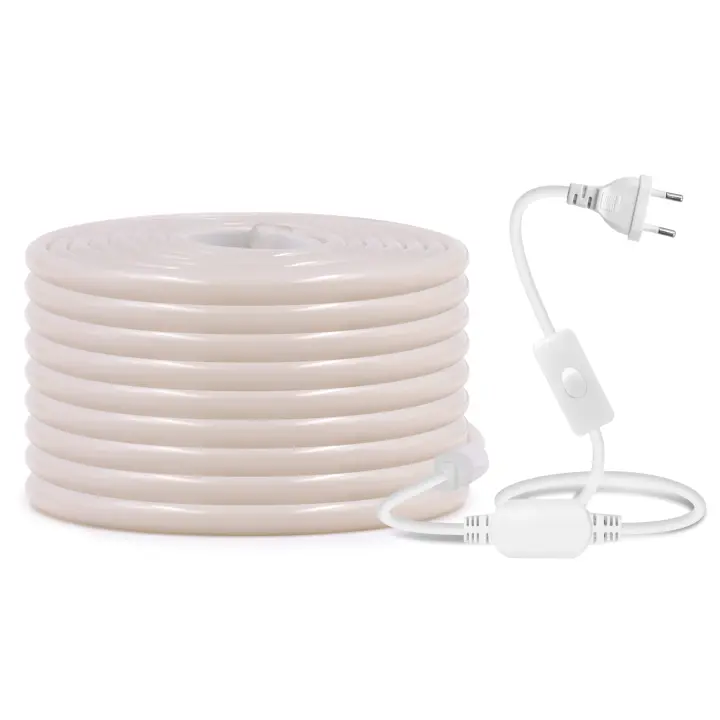 GAHADA Luz de Tira LED COB 220V Cinta Luminosa Impermeable de 288 LEDs/m Lámpara Cálida Blanca Natural - 1