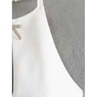 BUNO-Top de verano para mujer, joyería con lazo, decoración, cuello colgante, Top sin mangas, bonito Top con tirantes para mujer 2025 - details 7