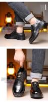 Zapatos de Vestir para Hombres de Cuero de Vaca Retro Plataforma de Color Sólido Diseñado por Moda Casual Zapatos de Boda Suaves - details 5