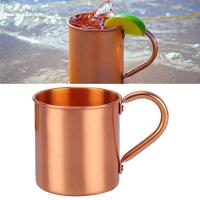 Taza de cobre puro hecha a mano, 16OZ, tazas rectas de mula de Moscú, acabado suave, taza gruesa, mulas, cócteles, café, cerveza - details 0