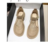 Sandalias de Punta Cerrada para Mujer Zapatos Negros, Transpirables, Moda Media, Planos, Cómodos con Hebilla Exterior - details 10