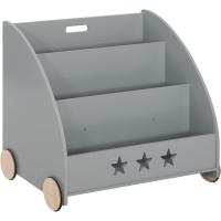 Estantería para Niños de 4 Ruedas y 3 Estantes Pequeños Organizador Multiusos para Habitación - details 5
