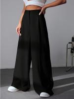 Pantalones de vestir clásicos nuevos en pantalones femeninos de pierna recta cómodos pantalones de mujer de cintura alta sólidos calientes - details 9