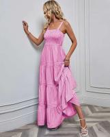 Vestido casual de moda primavera-verano con tirantes finos a rayas para mujer - details 5
