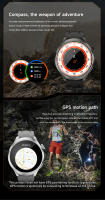 Nuevo 2025, reloj inteligente para hombres de alta calidad, 1,85 pulgadas (4,7) cm, toque de pantalla completa amoled, llamada bluetooth, batería de 410 ma, más de 500 diales masivos, nfc, trayectoria gps, brújula al aire libre, Para iOS y Android - details 15