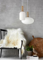 LEFAN-luz colgante LED nórdica para comedor, lámpara de mesa para restaurante, sala de estar, linterna a rayas, 30CM - details 8