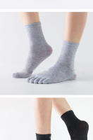Calcetines de cinco dedos para hombre, medias clásicas de color sólido, transpirables para todas las estaciones - details 7
