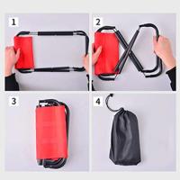 Silla plegable portátil para exteriores, taburete de aluminio ligero y duradero con bolsa, utilizado para pescar, hacer picnic y acampar - details 5