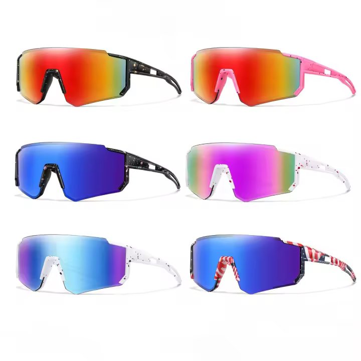 Conjunto de 6 gafas de moda mejoradas para hombres y jóvenes, adecuadas para deportes al aire libre, correr, ciclismo, softbol y bicicletas. Adecuado para jóvenes de 9 a 15 años. Protección UV, empaquetado en una caja de papel - 1