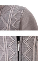 Nuevo Cárdigan para hombre que mantiene el calor, suéteres con cremallera, Tops gruesos de lana versátiles a la moda, suéteres sólidos con cremallera para otoño e invierno, abrigo para hombre - details 6