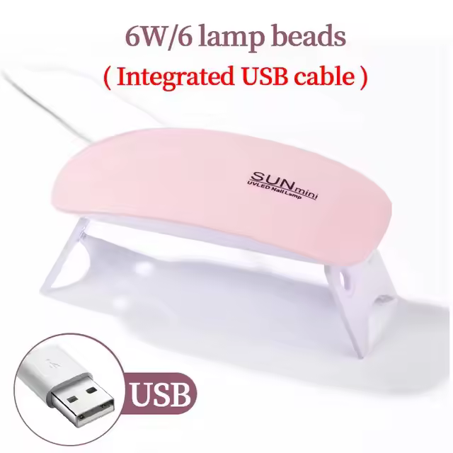 LULAA-minilámpara de secado de esmalte de uñas, herramienta de manicura profesional, equipo de salón, fototerapia, USB, hine - 1