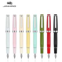 Nuevo Jinhao Serie 82 pluma estilográfica acrílica F 0,5mm punta escuela Oficina suministros escritura de negocios bolígrafos de tinta clip azul amarillo - details 0