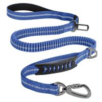 Correa reflectante perro, cinturón nailon duradero, elástica entrenamiento mascotas, cuerda seguridad coche de vie para perros - details 5
