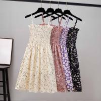 Vestido floral con tirantes, falda estampada con diseño de gasa nueva para mujer - details 1