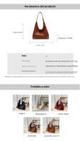 Bolso de hombro de cuero suave para niño y madre, bolso de mano de gran capacidad, viaje, moda, informal, Nuevo - details 0