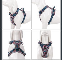 Truelove-Arnés floral sin tirones para mascotas, cinturón de tela de algodón suave transpirable y reflectante, compatible con gatos y perros pequeños o medianos, accesorio de caminar y correr, referencia TLH5655 - details 17