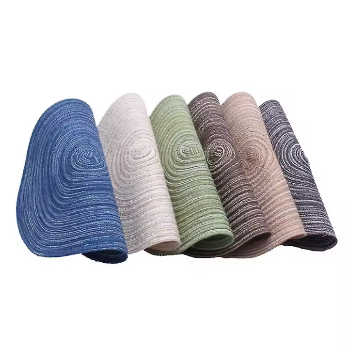 Posavasos de Mesa Anti-Quemaduras Posavasos Redondos de Tejido para Mesa de Comedor - 1