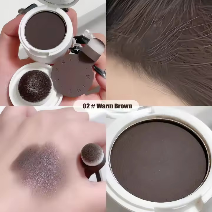 Polvo de Cubierta Instantánea Impermeable Cobertura de Raíces de Cabello con Dos Cabezas de Esponja - 1