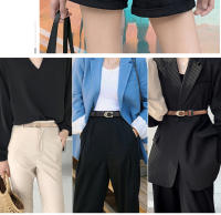 Cinturón delgado con hebilla en forma de C para mujer, cinturón de mezclilla de doble cara desmontable, cuero PU de alta calidad, marca de diseñador de lujo - details 14