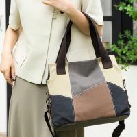 Bolso de lona para mujer, bolsa de mano de gran capacidad, estilo Retro, bandolera de viaje - details 1