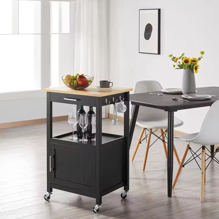 Carrito de Cocina en Oferta Accesorio de Cocina Asequible con Gabinete - 1