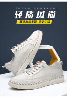 Primera capa de cuero de vaca zapatos de los hombres zapatos de cuero 2025 de los hombres de cuero genuino hechos a mano zapatos casuales de un pedal de cuero suave suela suave zapatos Doudou. - details 4