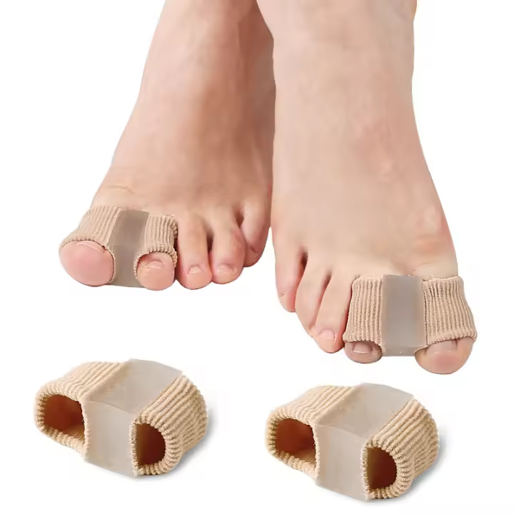 5Pcs Almohadillas de Gel de Silicona para Pies Corrector de Hallux Valgus Ajustador de Dedos - 1