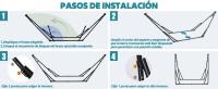 Hamaca y Silla de Algodón Anyoo Portátil Soporte Plegable para Uso Interior y Exterior - details 6