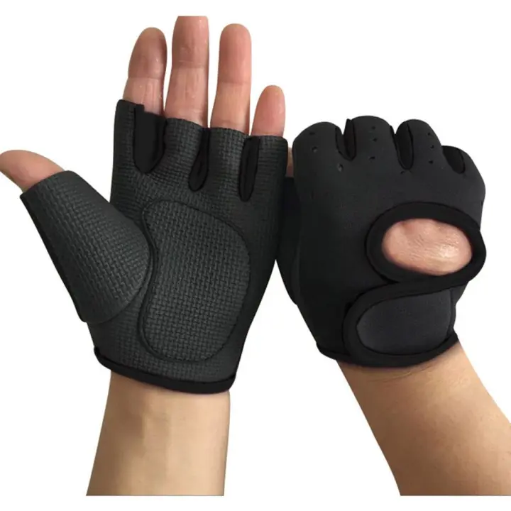 Guantes de resistencia antideslizante para levantamiento de pesas, manoplas deportivas para gimnasio, ciclismo, medio Fnger - 1