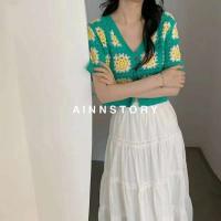 Blusa de punto abierta con manga de crochet transparente, top corto, cárdigan de mujer, Teengirl Fairycore, top cuadrado vintage Granny - details 1