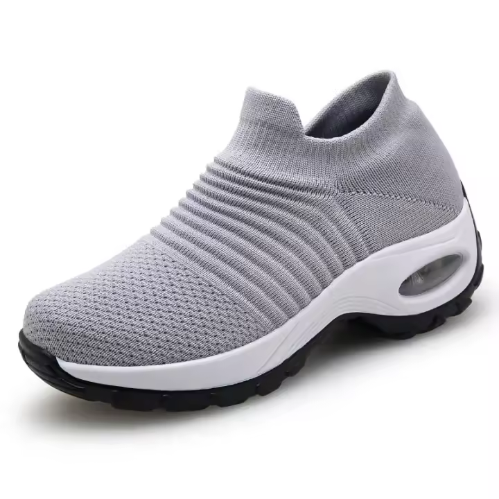 Zapatillas Deportivas para Mujer Zapatos Informales de Malla con Forma Redonda, Cojín de Aire, Color a Juego, Transpirables, Antideslizantes, Planos, Talla Grande 44 - 1