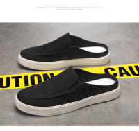 Sandalias para hombre al aire libre Media zapatilla Zapatos casuales de verano Lona Zapato para caminar ligero de fondo suave - details 12