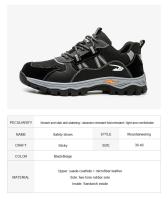 Zapatos de seguridad a prueba de perforaciones para hombre, zapatillas de trabajo de verano, zapatos de seguridad ligeros con punta de acero - details 5