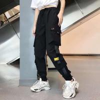 Ropa informal de cintura alta con bolsillo grande para mujer, pantalones tácticos sueltos, pantalones para correr de Hip Hop a la moda para mujer - details 7