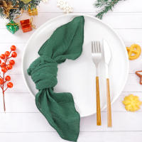 Servilletas de tela de algodón verde salvia, gasa de 30x30cm para decoración de boda, uso diario, toalla de té, servilletas de fiesta, 100 Uds. - details 9