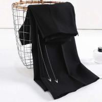 Pantalones de pierna ancha para mujer, pantalón negro de cintura alta de estilo coreano, pantalones de traje grises holgados a la moda para oficina, ropa de calle - details 11