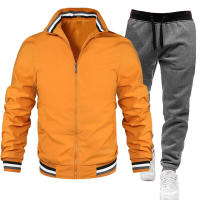 Chaqueta casual ndy para hombre, deportiva de dos piezas, color sólido - details 2