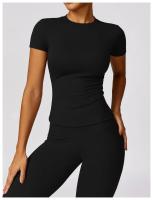 Camiseta Deportiva de Yoga de Nylon Secado Rápido Manga Corta Para Fitness al Aire Libre - details 25