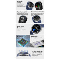 Reloj Inteligente Android iOS 2025 32GB RAM, Pantalla de 1.43 Pulgadas, Reproductor de Vídeo en Tiempo Real, Ritmo Cardíaco, Llamada Bluetooth - details 4