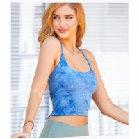 Nuevas Camisetas Tie-dye Ropa Interior Deportiva para Mujer Pilates, Ropa de Fitness para la Espalda, Camisetas Cortas Halter - details 17