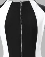 Vestidos elegantes de fiesta y discoteca para mujer, moda de verano 2023, cansados ​​con cuello redondo y bloques de color, negro informal - details 2