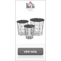 Juego de 2 Mesas Auxiliares con Patas de Madera Mesas Nido Mesas de Café para Salón Dormitorio Oficina 59,5x39,5x45 cm y 44,5x28,5x40 cm Blanco - details 7