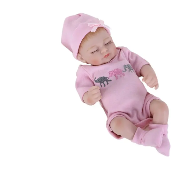 Muñeca de Bebé Renacida de Silicona Realista Regalo de Muñeca de Niña de 10 Pulgadas con Ojos Cerrados Adecuado para Edades de 3+ - 1
