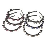 Diadema fija con flequillo de diamantes de imitación antideslizante, accesorios para el cabello dulces, bandas para el cabello con Clips, tocado de estilo coreano, Aro para el cabello brillante - details 4