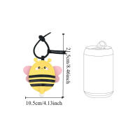 Llavero de juguete de tamaño Mini para niños, llavero de burbujas con dibujos de animales, colgante portátil de PU con forma de tortuga y abeja - details 0